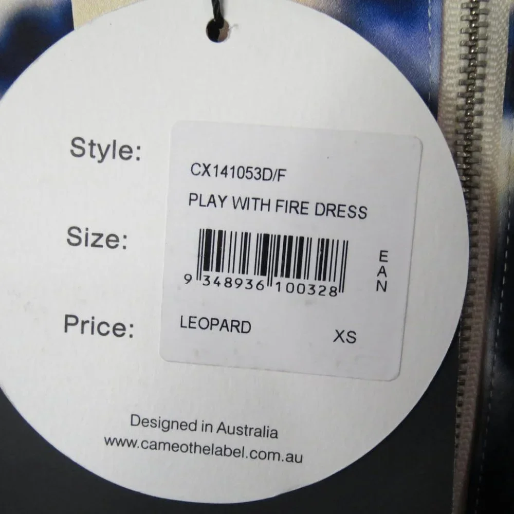 CAMEO - PLAY WITH FIRE - LEOPARD PRINT - STRAPLESS DRESS - SIZE XS - NWT - Picture 6 of 7